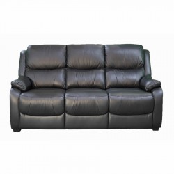 PARKER HALF LEATHER 3 SEATER FIXED